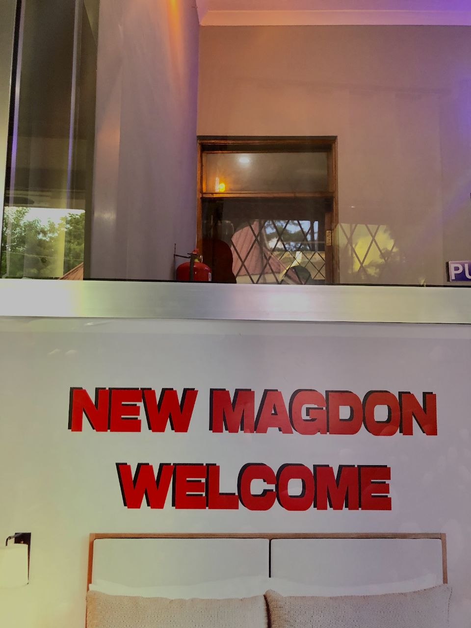 New Magdon Lodge welcome wall